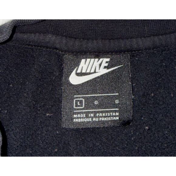 Nike Just Do It Crewneck Sweatshirt Black Mens Large "JUST DO IT" Red White - Picture 8 of 8